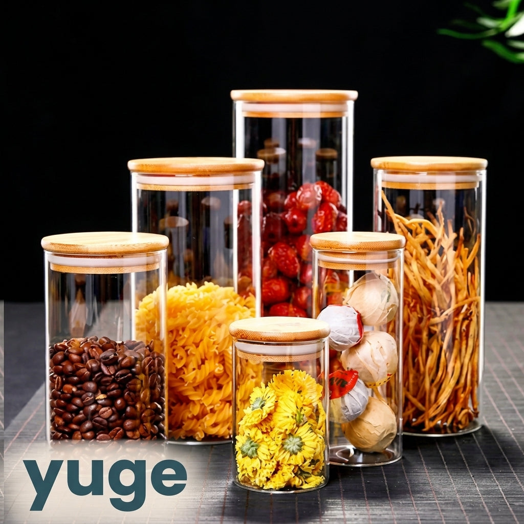 Yuge ガラス保存容器セット|食材の鮮度と美しさをキープ